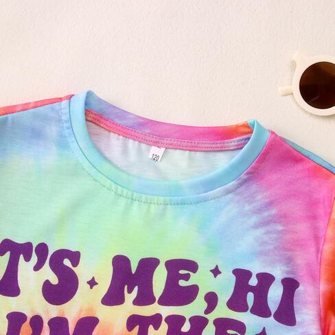 Its Me Hi Im The Birthday Girl Shirt Kids Girl Tie Dye Birthday T-Shirt B-Day Party Outfit Tees Tops 6-12 Years in Saudi Arabia