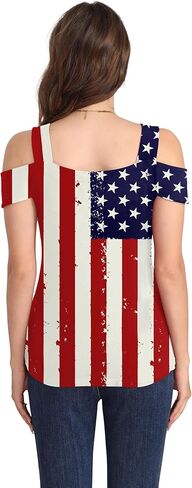 قمصان نسائية صيفية بأكمام قصيرة وأكتاف باردة ورقبة على شكل حرف V فضفاضة تناسب الأساسية تي شيرت كاجوال وبلوزات in Kuwait