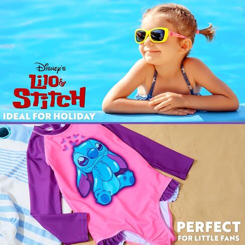 Disney Girls One Piece Swimsuit, Long Sleeve Swimming - Girls Gifts in Saudi Arabia