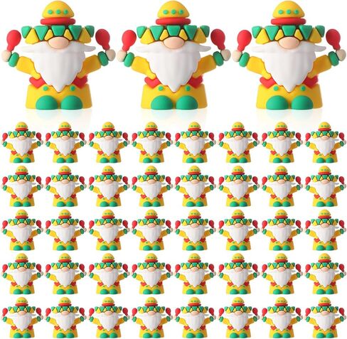50 Pcs Mini Summer Gnomes Figures Beach Miniature Figurines Decors Tiny Summer Party Statues Gifts Small Gnomes to Hide Party Favors Supplies Office Home Decoration in Kuwait