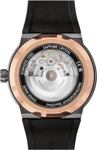 Movado Bold Fusion Fusion Watch Luxury Automatic Watch - الحركة السويسرية لتوليد الذات ، حزام المطاط النسيج ، مقاومة الماء 50 مترًا (5ATM) - ساعة كلاسيكية - هدية له - 43.5 ملم in Kuwait