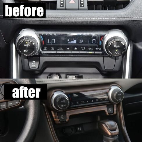 ملحقات إرييدانوس التلقائية ملائمة لـ RAV4 2024 2023 2022 2021 2020 2019 Dashboard AC Switch Banning Cover Trim (نمط خشب الخوخ) ABS 1 PC in Kuwait