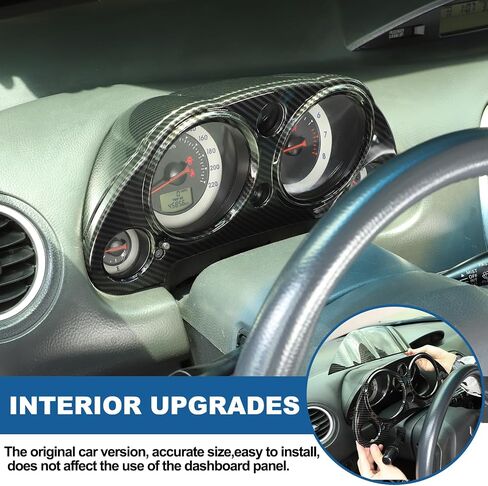 Center Console Dashboard Meter Panel Frame Trim Compatible with Mitsubishi Eclipse 2006-2011,Car Dash Instrument Panel Speedometer Frame Molding Cover Trim Accessories (ABS Carbon) in Saudi Arabia