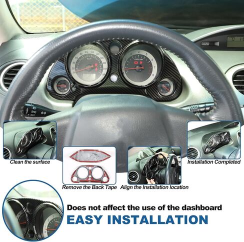 Center Console Dashboard Meter Panel Frame Trim Compatible with Mitsubishi Eclipse 2006-2011,Car Dash Instrument Panel Speedometer Frame Molding Cover Trim Accessories (ABS Carbon) in Saudi Arabia