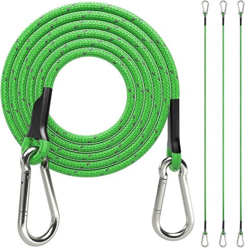 sprookber 8 Inch Bungee Cords with Stainless Steel Carabiner, Heavy Duty Strong Bungee Cords for Camping, Tarps, Bike Rack, Hand Carts etc, Set of 4 in Saudi Arabia