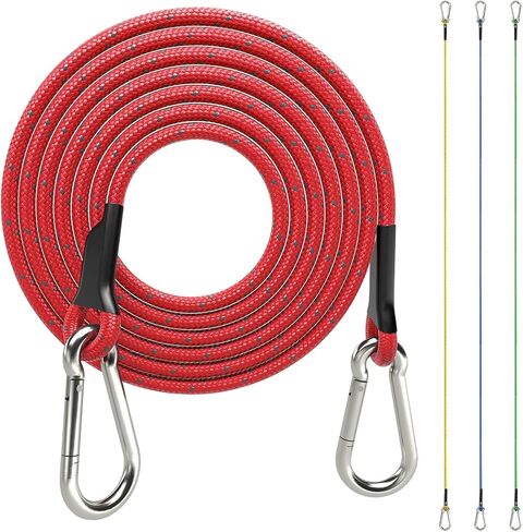sprookber 8 Inch Bungee Cords with Stainless Steel Carabiner, Heavy Duty Strong Bungee Cords for Camping, Tarps, Bike Rack, Hand Carts etc, Set of 4 in Saudi Arabia
