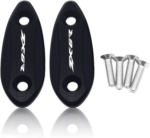 كتلة مرآة MFGZD قبالة الألواح الأساسية ، 2 PCS CNC الألومنيوم Moto Mirror كتلة قبالة لوحات متوافقة مع ZX-6R 2009-2012 / ZX-25R 2020-2024 (Black ، ZX-6R) in Kuwait