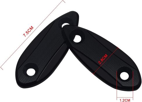 كتلة مرآة MFGZD قبالة الألواح الأساسية ، 2 PCS CNC الألومنيوم Moto Mirror كتلة قبالة لوحات متوافقة مع ZX-6R 2009-2012 / ZX-25R 2020-2024 (Black ، ZX-6R) in Kuwait