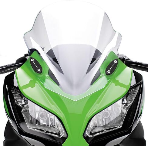كتلة مرآة MFGZD قبالة الألواح الأساسية ، 2 PCS CNC الألومنيوم Moto Mirror كتلة قبالة لوحات متوافقة مع ZX-6R 2009-2012 / ZX-25R 2020-2024 (Black ، ZX-6R) in Kuwait