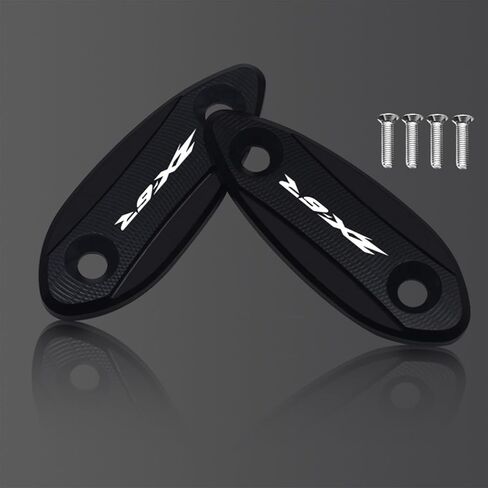 كتلة مرآة MFGZD قبالة الألواح الأساسية ، 2 PCS CNC الألومنيوم Moto Mirror كتلة قبالة لوحات متوافقة مع ZX-6R 2009-2012 / ZX-25R 2020-2024 (Black ، ZX-6R) in Kuwait