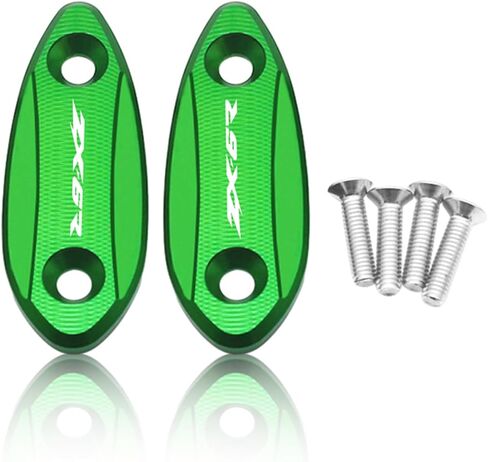 كتلة مرآة MFGZD قبالة الألواح الأساسية ، 2 PCS CNC الألومنيوم Moto Mirror كتلة قبالة لوحات متوافقة مع ZX-6R 2009-2012 / ZX-25R 2020-2024 (Black ، ZX-6R) in Kuwait