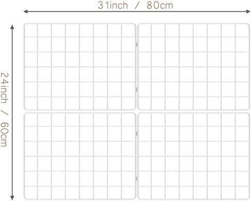 Wire Wall Grid Panel for Photo Display, DIY Iron Picture Frames Collage For Hanging Wall Decor, Foldable Multi Pictures Organizer with 12 Clips, 28'' X 22'' Inch.(2 Pack) in Saudi Arabia