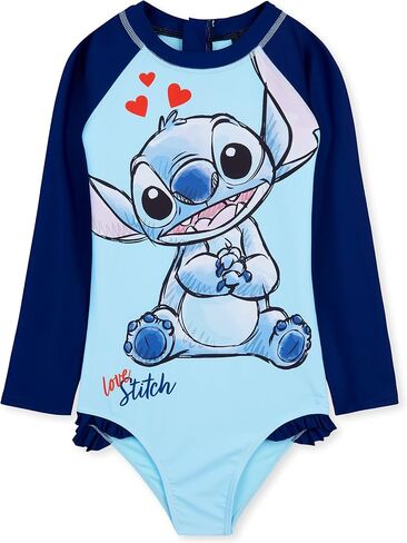 Disney Girls One Piece Swimsuit, Long Sleeve Swimming - Girls Gifts in Saudi Arabia