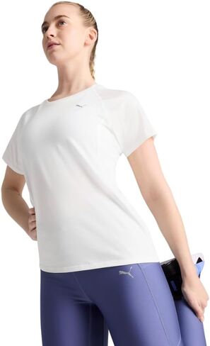 PUMA Womens Run Favorites Velocity Crew Neck Short Sleeve Athletic Running Casual Tops - Green in Saudi Arabia