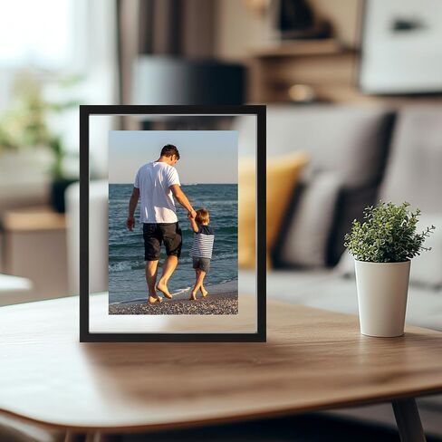 Core Art 8x10 إطار الصورة العائمة ، إطار عائم مزدوج للضفيرة لصور 5 × 7،4x6 ، شاشة الجدار أو الطاولة ، أسود in Kuwait