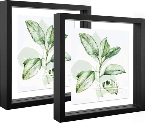 Core Art 8x10 إطار الصورة العائمة ، إطار عائم مزدوج للضفيرة لصور 5 × 7،4x6 ، شاشة الجدار أو الطاولة ، أسود in Kuwait