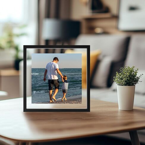 Core Art 8x10 إطار الصورة العائمة ، إطار عائم مزدوج للضفيرة لصور 5 × 7،4x6 ، شاشة الجدار أو الطاولة ، أسود in Kuwait