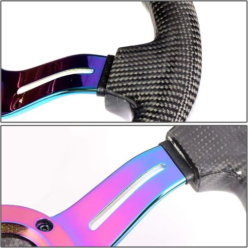 NRG Innovations NRG-ST-310CFRS Carbon Fiber Steering Wheel, 315mm with Red Stitching, Perforated Leather Trim in Saudi Arabia