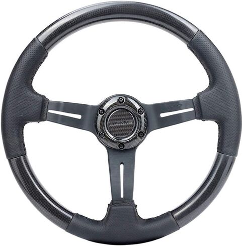 NRG Innovations NRG-ST-310CFRS Carbon Fiber Steering Wheel, 315mm with Red Stitching, Perforated Leather Trim in Saudi Arabia