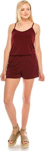 URBAN K Women's Plus and Regular Size Solid Racer Back Rompers with Pockets in Saudi Arabia