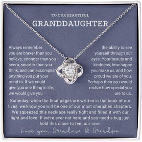 To Our Granddaughter Necklace, Granddaughter Necklace From Grandparents, Granddaughter Gifts From Grandma And Grandpa, Graduation Gift, Surprise Christmas, Happy Birthday Message Card #1