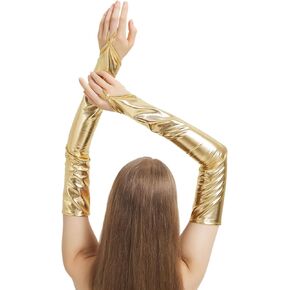 Metallic Long Gloves