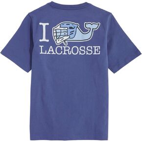 vineyard vines Boys' I Whale Lacrosse Short-Sleeve Pocket Tee