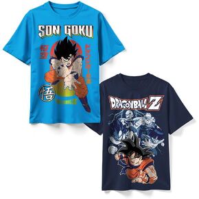 Isaac Morris Limited Dragon Ball Z Boys T-Shirt 2-Pack, Goku Tee 2-Piece Bundle Set for Kids