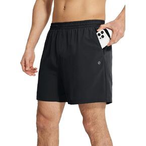 baleaf Men's 5" Running Shorts with Liner 2 in 1 Workout Shorts with Zipper Pocket Quick Dry Athletic Gym Sports