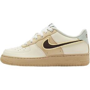 Nike Air Force 1 LV8 Big Kids' Shoes (HQ3473-122, Coconut Milk/Sesame/Seafoam/Baroque Brown)
