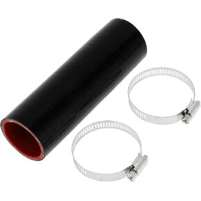 X AutoHaux 1 مجموعة مستقيمة خرطوم السيليكون مقرن مستقيم 40 مم/1.57 "معرف 150 مم/5.91" طوله 0 ° خرطوم خرطوم السيليكون خرطوم مع مشابك 3 طبق 4 مم من هواء/توربو/توربو/أنبوب أنبوب أنبوب أسود أحمر أسود اللون الأحمر