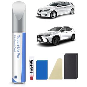 Starfire Pearl (077) Touch Up Paint Repair Kit متوافق مع لكزس - DIY Kit يطابق تمامًا الرقائق والرقائق