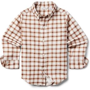 Janie and Jack Boys' Brushed Tattersol Shirt (Toddler/Little Big Kid)