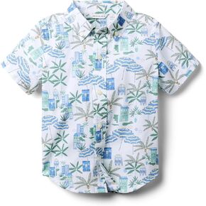 Janie and Jack Boys' Surfer Print Shirt (Toddler/Little Big Kid)