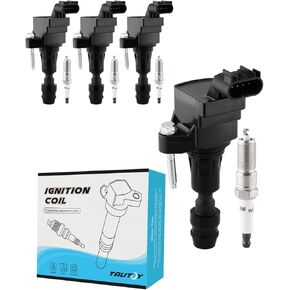 UF491 Ignition Coil XP5263 Spark Plug For Buick LaCrosse Regal Verano,For Chevy Captiva Cobalt Equinox HHR Malibu,Terrain,For Pontiac G5 G6,For Saturn Aura Sky Vue 2.0L 2.2L 2.4L 2006-2017,4Pcs