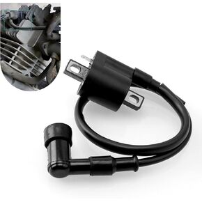 ملف الإشعال للمحرك للدراجات النارية ، ملف الاشتعال السباق ، متوافق مع 125cc 150cc 200cc 250cc محرك محرك الدراجة الترابية ATV ATV Go Kart (أسود)
