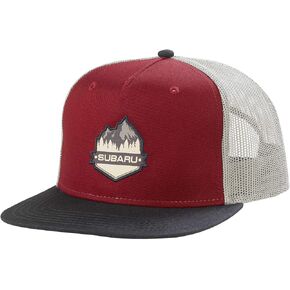 Subaru Genuine Logo Recycled Mountains Flat Bill Cap Hat Impreza Forester Outback Ascent Brz Crosstrek Sti Wrx Legacy Black