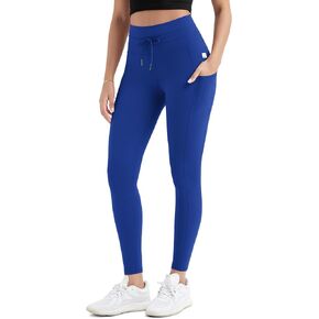 ODODOS Women's Drawstring Tie Daily Pocket Leggings 25" / 28" High Waist Workout Yoga Pants