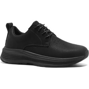 Men's Orthopedic Leather Dress Shoes: Casual Arch Support Plantar Fasciitis Orthotic Walking Business Oxford, Comfortable High Arch Golf Tennis Work Sneakers for Foot Heel Pain Relief