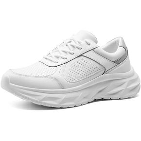 Men's Comfortable Leather Walking Shoes Running Tennis Athletic Gym Workout Cross Training Sneakers