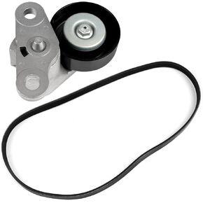 A/C Serpentine Drive Belt Tensioner Kit Compatible with Chevy Silverado Tahoe Avalanche Express Suburban GMC Sierra Yukon XL 1999-2008 Replacement for #90K-38159 19311139 ACK040378HD
