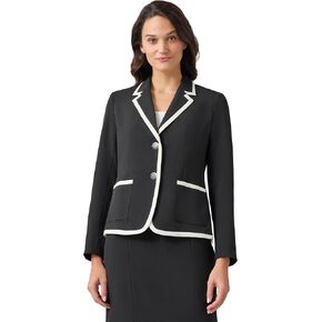 Kasper Women's Crepe Two Bttn Patch Pocket Jacket W Fra