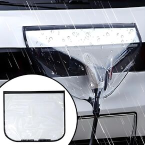 غطاء منفذ الشاحن EV ، غطاء مكونات شاحن السيارة الكهربائي في الهواء الطلق مقاوم للثلوج مقاوم للثلوج مقاوم للأشعة تحت الحمراء جميع حماية الطقس مع التصميم الشفاف ومغناطيس ناعم (احتواء معظم السيارات الكهربائية) (سوداء)