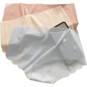 SHENHE Women's 5 Pack Ultra Thin Ice Silk Underwear Seamless Mid Waisted Soft Briefs Panties
