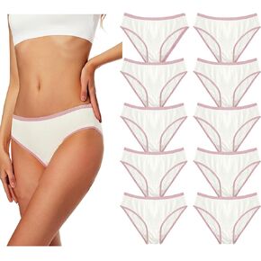 URBEST 10-Pack Women's Disposable Underwear - Soft White Panties for Travel, Hotel, and Hospital Stays
