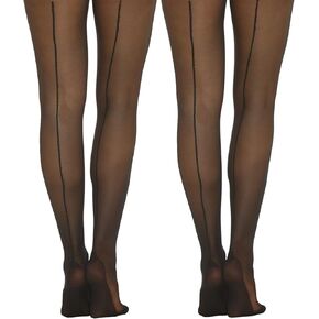 MANZI Back Seam Pantyhose Sheer Tights for Women Sexy Stockings