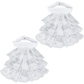 2pcs jabot jabot lace jabot necktie roffcle