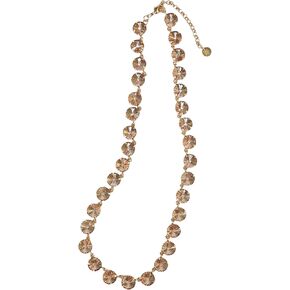 INK + ALLOY Rhinestone Necklace for Women, Aurora Prism Crystal Round Stone Chunky Statement Necklaces, Hypoallergenic Handmade Jewelry for the Modern Bohemian, 17.5-Inch Length