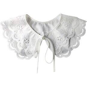 Verdusa Women's Bow Tie Floral Layered Detachable Fake Collar