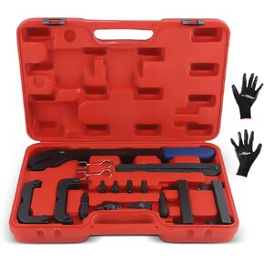 maXpeedingrods Engine Timing Tool Kit for VW for Audi 2.0, 2.4, 2.8, 3.0T, 3.2, 4.2, 5.2 Engine A4 A6 A6L A8 Q5 Q7 R8, T40133 T40070 303212 Camshaft Belt Tensioner Locking Alignment Tools Set, 16 PCS